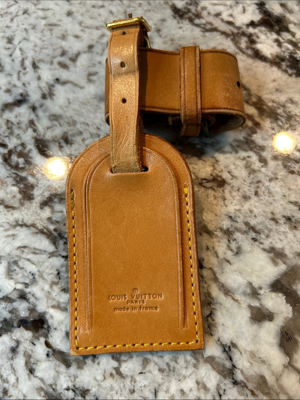 Louis Vuitton Vachetta Tan Leather Luggage Tag